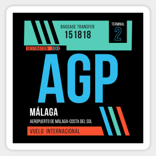 Malaga (AGP) Airport Code Baggage Tag Sticker